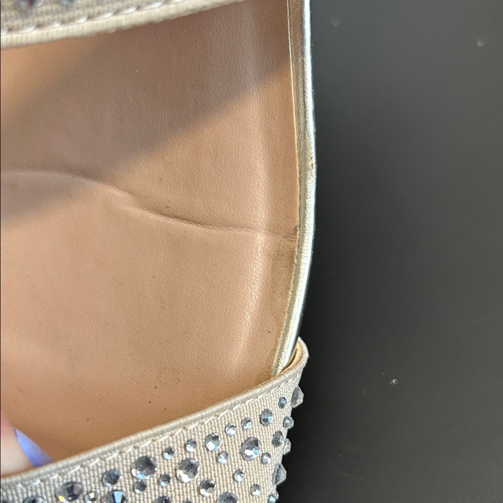 Women’s Bandolino Iluvit Rhinestone Crusted Mid Wedge Heel Sandal - Picture 8 of 8